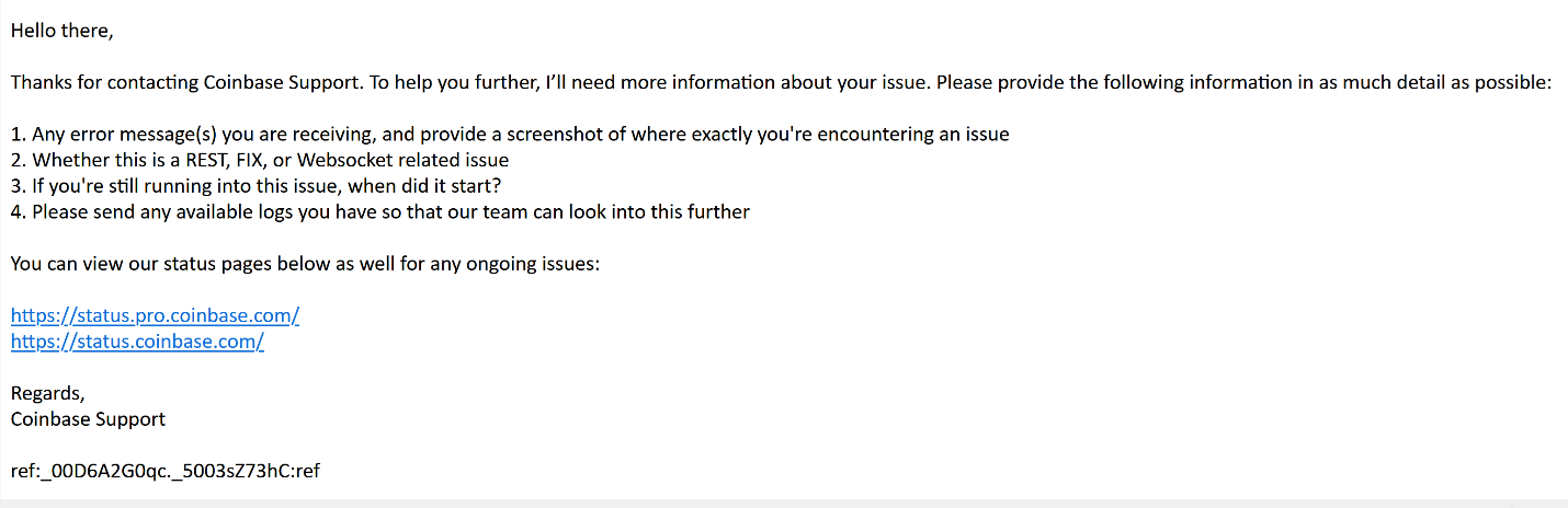 Coinbase email 3