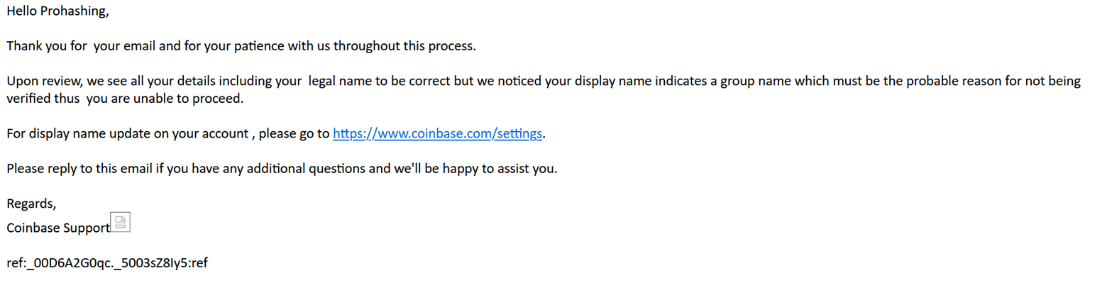 Coinbase email 5