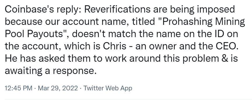 PROHASHING Twitter Post