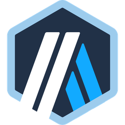 dark blue back ground with white and blue lines forming an A without the crossbar