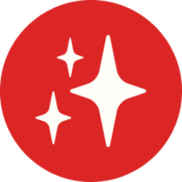 red circle with 3 four pointed white stars